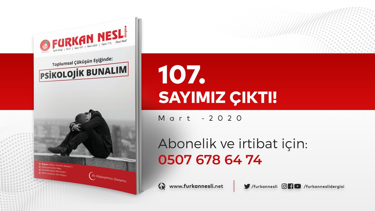 furkannesli's tweet photo. 107. Sayımız Çıktı!

Toplumsal Çöküşün Eşiğinde: Psikolojik Bunalım https://t.co/rIegN5WRU3