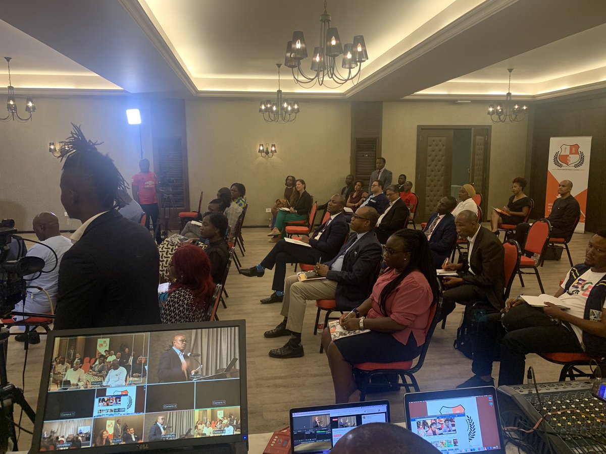 Happening now, Freetown Business School's discussion with key leaders from the public and private sectors on Leading and Managing Through the COVID-19 crisis #FindingSolutions #PrivateSectorDevelopment