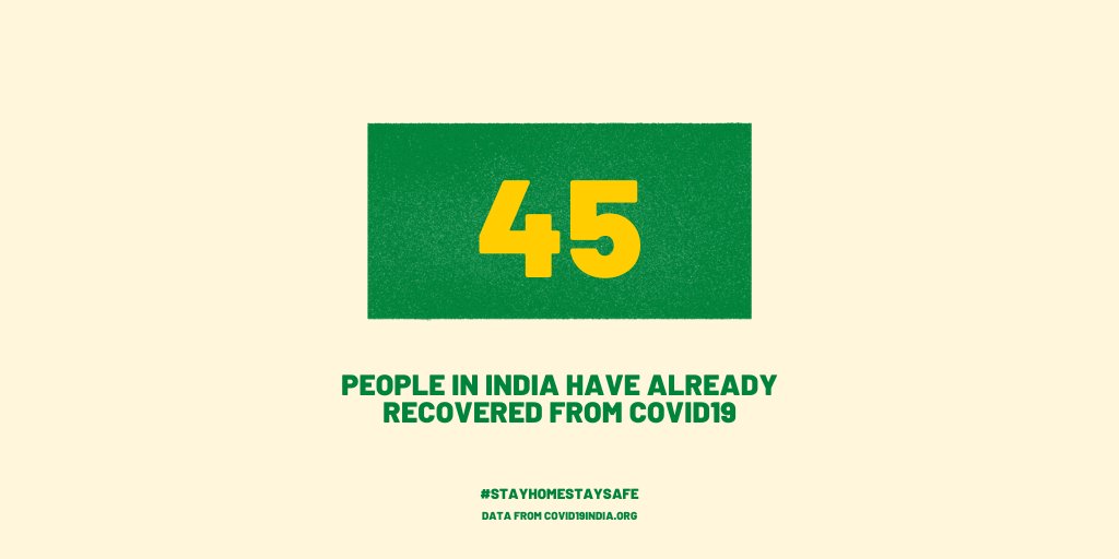 So, here's my today's dose of positivity. Here's how many people recovered from  #COVID19 in  #India so far.Each recovery is an important step to ending the crisis!Let's spread the word by using  #COVIDRecovery!  #Covid_19india  #CoronavirusLockdown