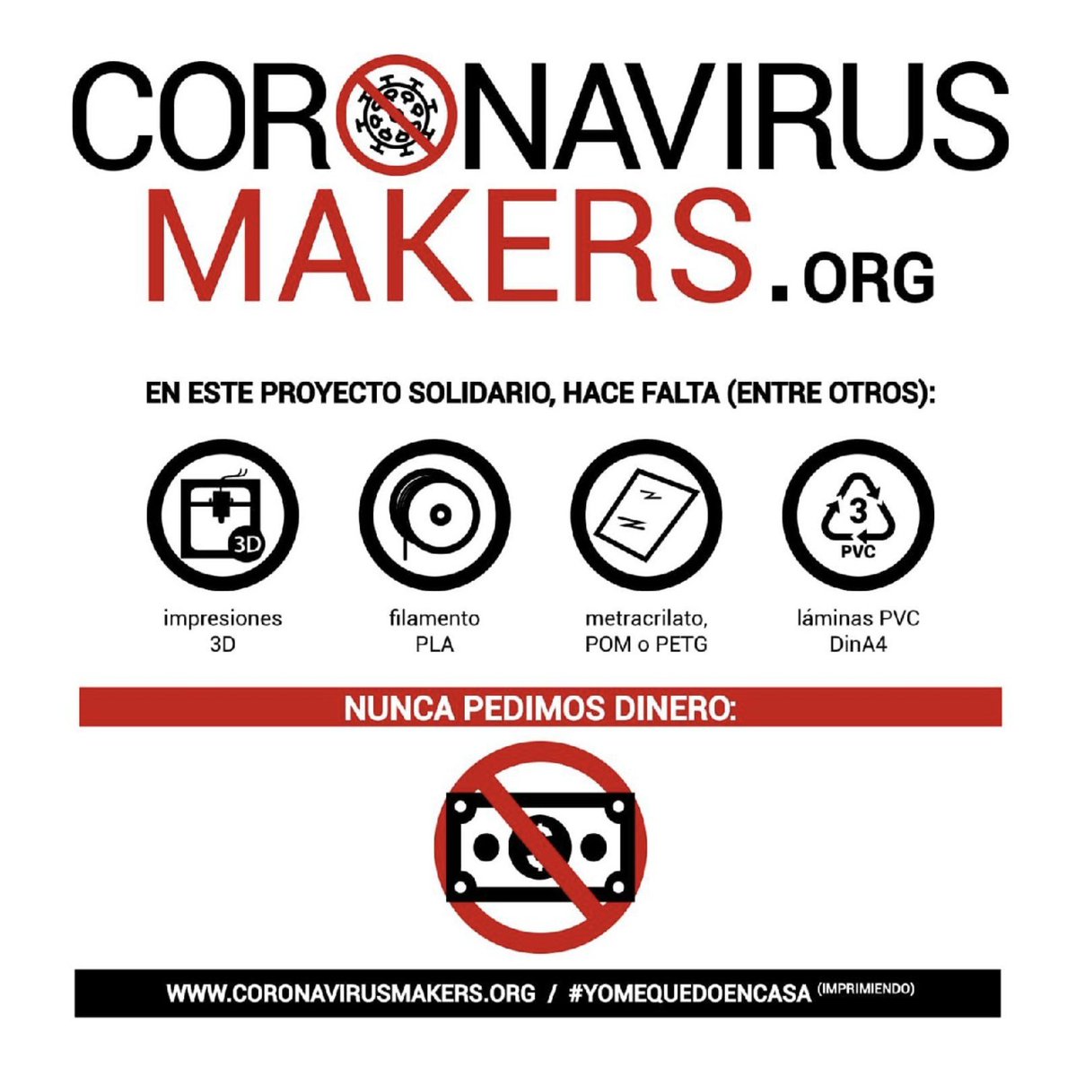 Nos están llegando avisos de que hay personas que están vendiendo viseras. DENUNCIAMOS públicamente estos hechos. Debajo de la coordinación de CV19Makers_Extremadura se controla tanto la fabricación como la entrega de pedidos, sabiendo siempre que SON DONADAS a quien la necesite.