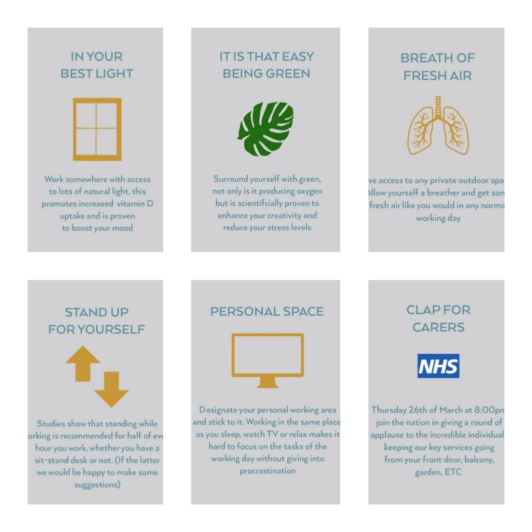 day2_interiors's tweet image. A few Top Tips from @Task_Systems for Working from Home!

#WorkingFromHome #WFH #TaskSystems #NHS #ClapForOurCarers