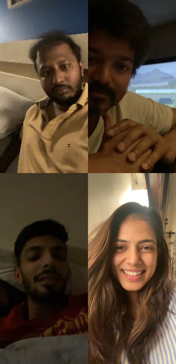 Problems will come and go..konjam chill panu maapi! ☺️ How we hang out when we can’t really hang out 😋
Team ‘Master’ is social-distancing. Are you? <a href="/actorvijay/">Vijay</a> <a href="/anirudhofficial/">Anirudh Ravichander</a> <a href="/Jagadishbliss/">Jagadish</a>