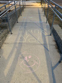 ARHArnprior's tweet photo. This morning, our ARH team was welcomed by these kind, supportive sidewalk messages from our incredible community. https://t.co/ly7RiFeLs2