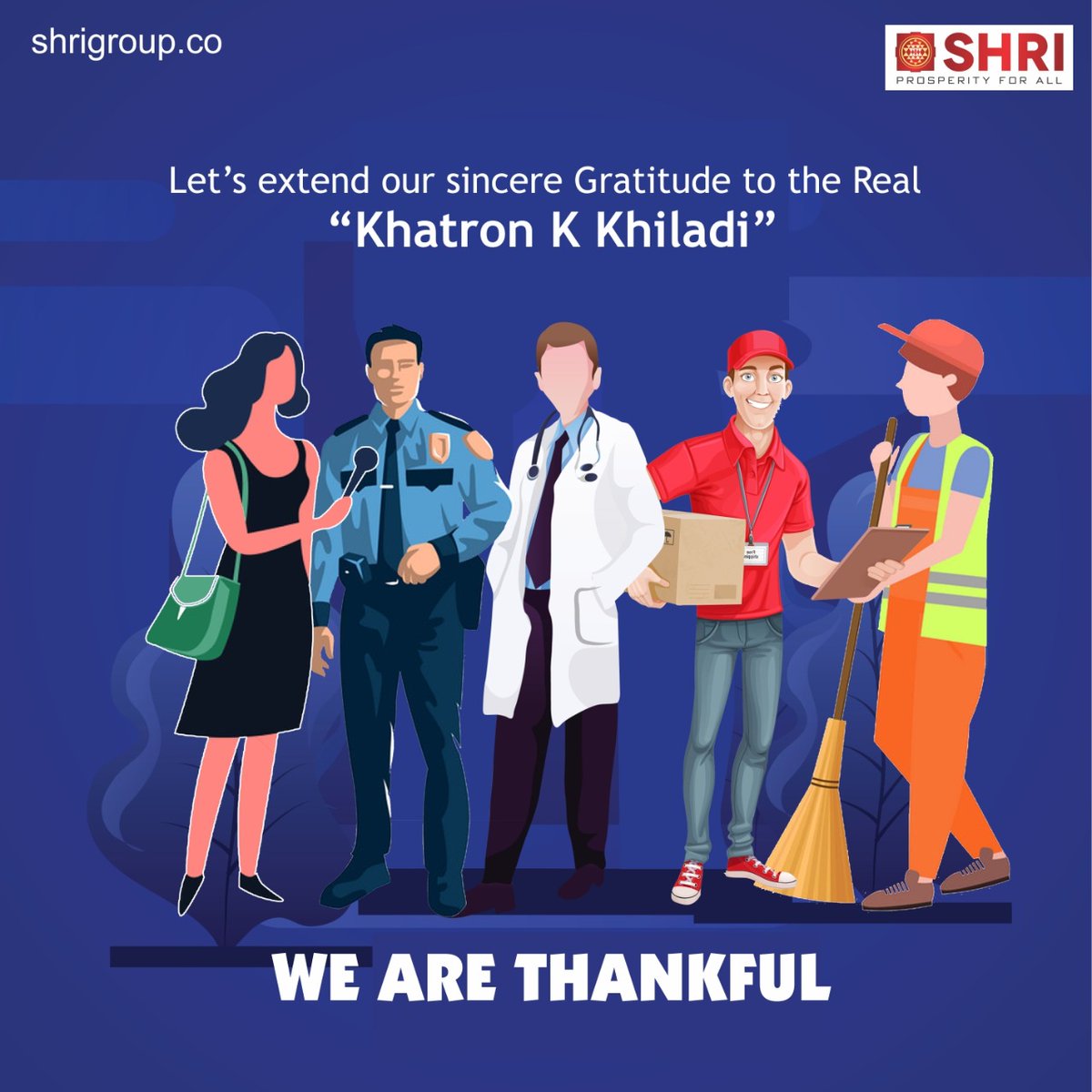 We're lucky to have these unsung heroes who are working Day In &amp; Day Out for the welfare of the community. Salute, Respect &amp; a Big Thank You from all of us at Shri Group.
 
#ShriGroup #RealEstate #GreaterNoidaWest #Residential #Home #Coronavirus #StayHomeIndia #21daylockdown