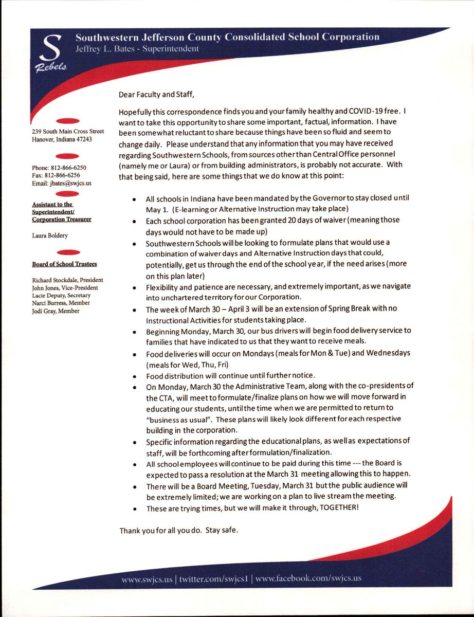 SWJCS1's tweet image. Notice to Faculty and Staff