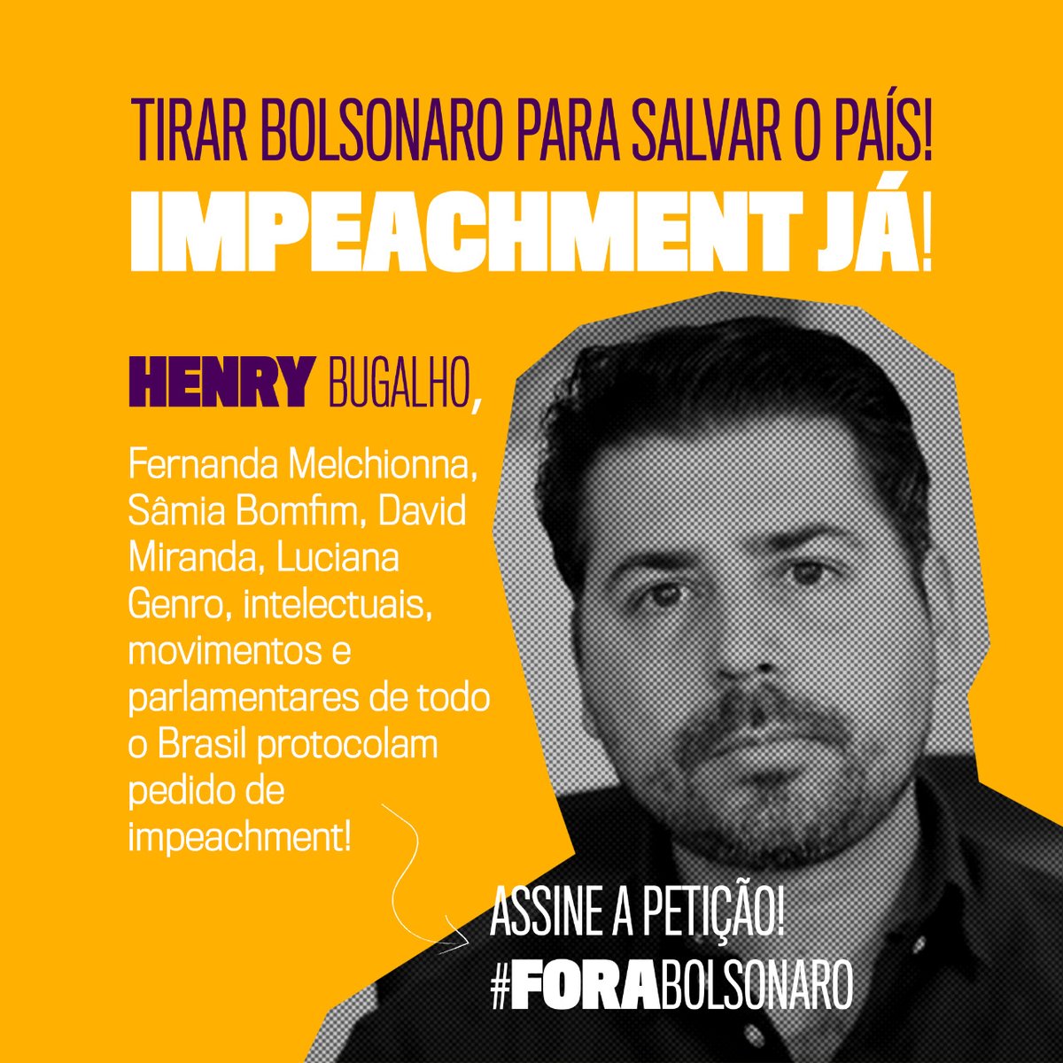 Eu apoio o impeachment do Bolsonaro.
Ou a renúncia.
Ou a interdição.
Ele tem de cair, pra ontem.
#ImpeachmentdoBolsonaroURGENTE 
#VamosPararoBrasil 
#RendaBasicaJa