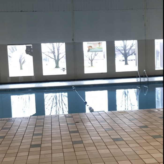 THIS IS WICKED, MAN! Before and after of the indoor pool area.  Awaiting brighter and warmer days when the garage doors will open to an EPIC courtyard with a firepit and games.  Until then...Keep On Keepin On✌️ #urbanresort #iowacity #staytrippy #boutiquehotel