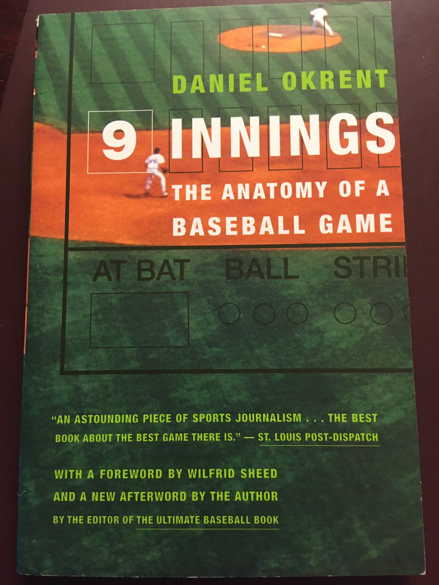 Suggestion for March 26 ... Nine Innings: The Anatomy of a Baseball Game (1985) by Daniel Okrent.