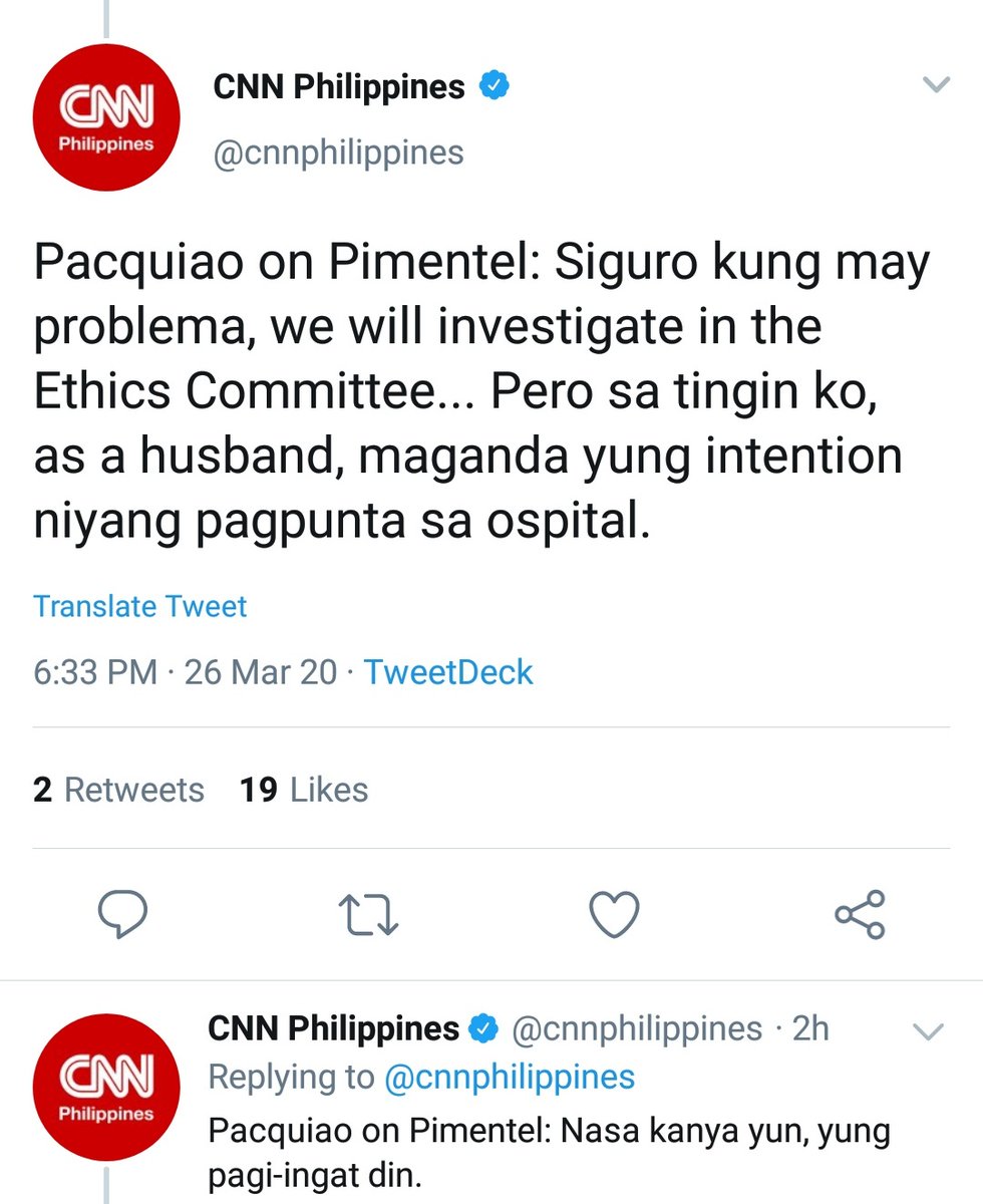  Sir Manny. Thank you sa donations.No. Your argument about Koko Pimentel's responsibility? intention? as a husband IS IRRELEVANT. Basically, your argument is saying, "aok lang mangharm ng isang buong ospital, tutal mabuting asawa siya."Gets niyo po?