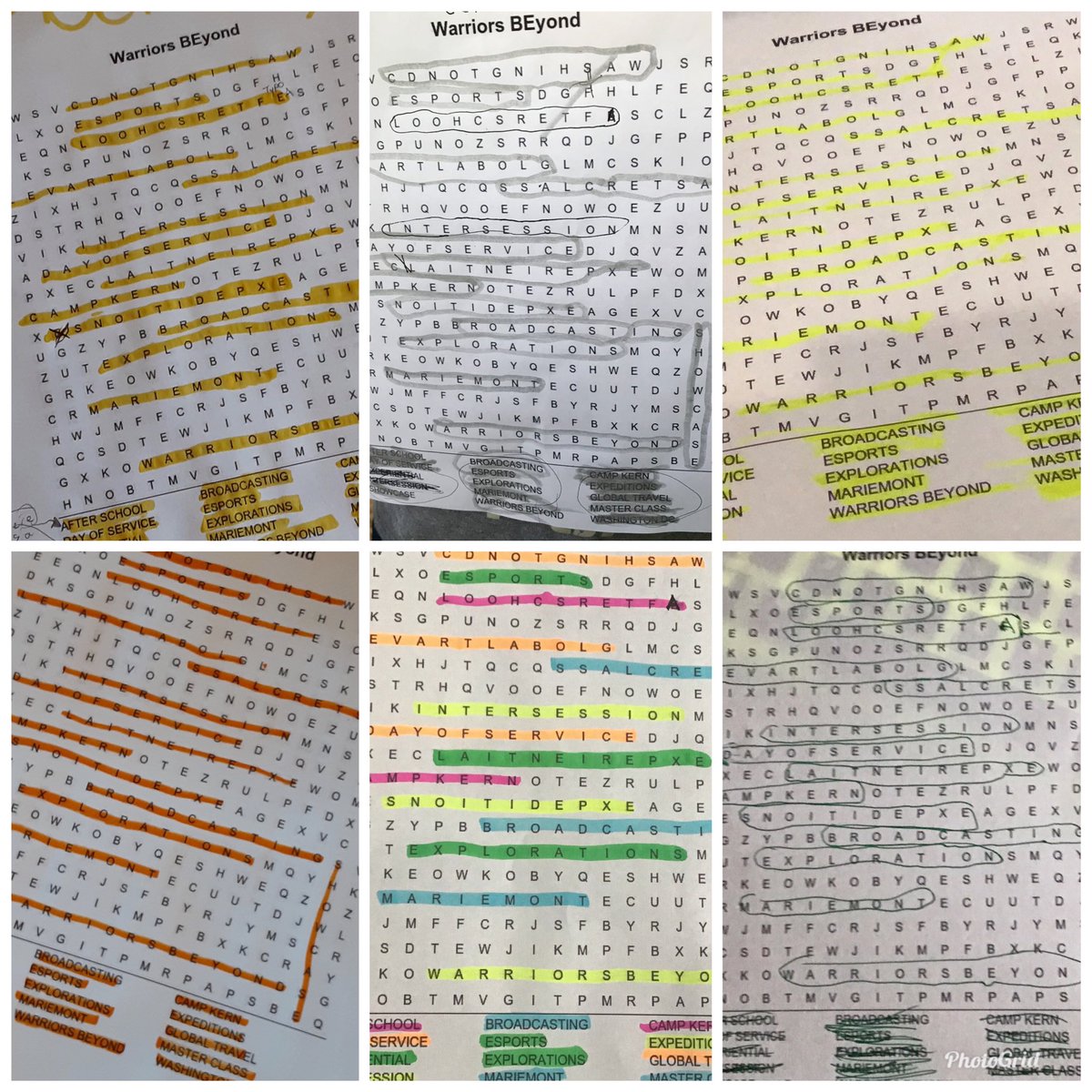 WarriorsBEyond's tweet photo. Early this week we challenged all of you to complete our @WarriorsBEyond word search! Betty, Lucy, Grace, Cooper, Connor & Jack were the first 6 to send us completed word searches! They will be receiving a prize! #AtHomeExplorations #WordSeach #Congrats https://t.co/FrtS4GTSo1