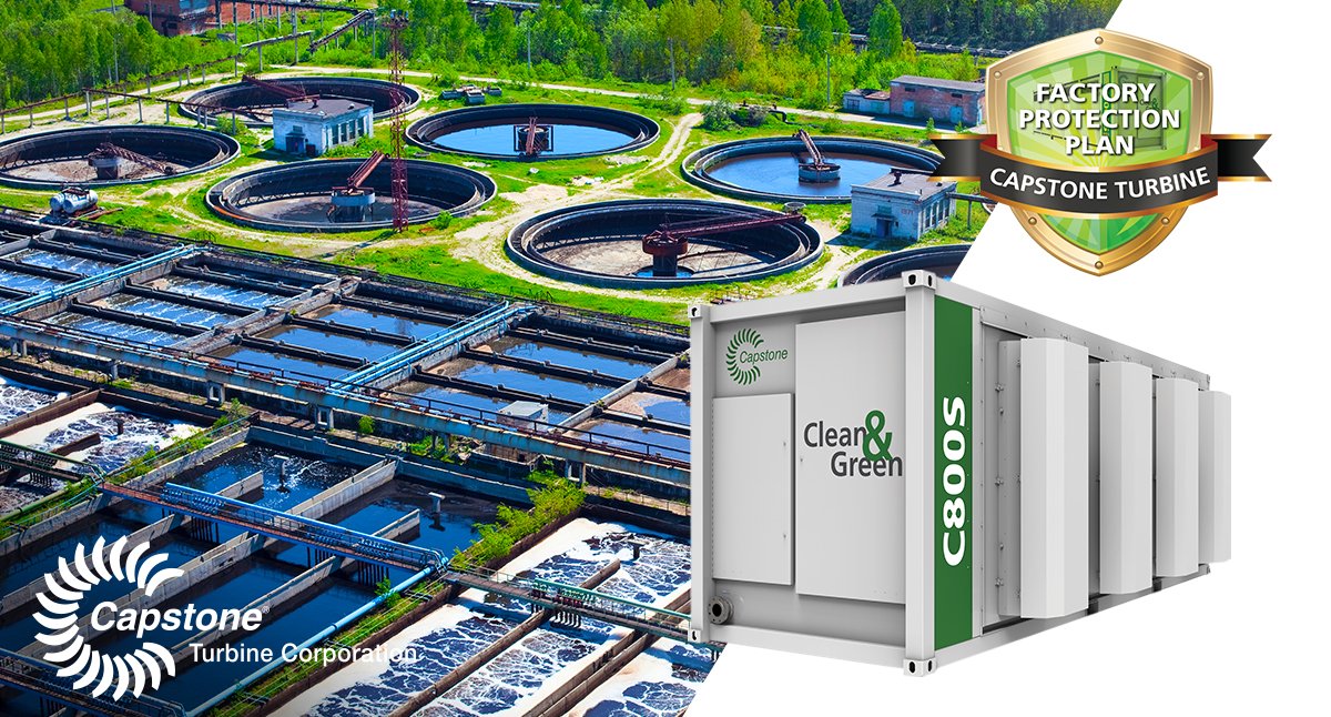CapstoneEnergy's tweet photo. .@CapstoneTurbine (NASDAQ: $CPST) Secures Order to Upgrade Wastewater Treatment Plant #WWTP in Roseville, #California for #RenewableEnergy Project
Learn more π https://t.co/lzufFwrvJU
#cogeneration // #digestergas // #renewablefue https://t.co/nKjUCgwFb0