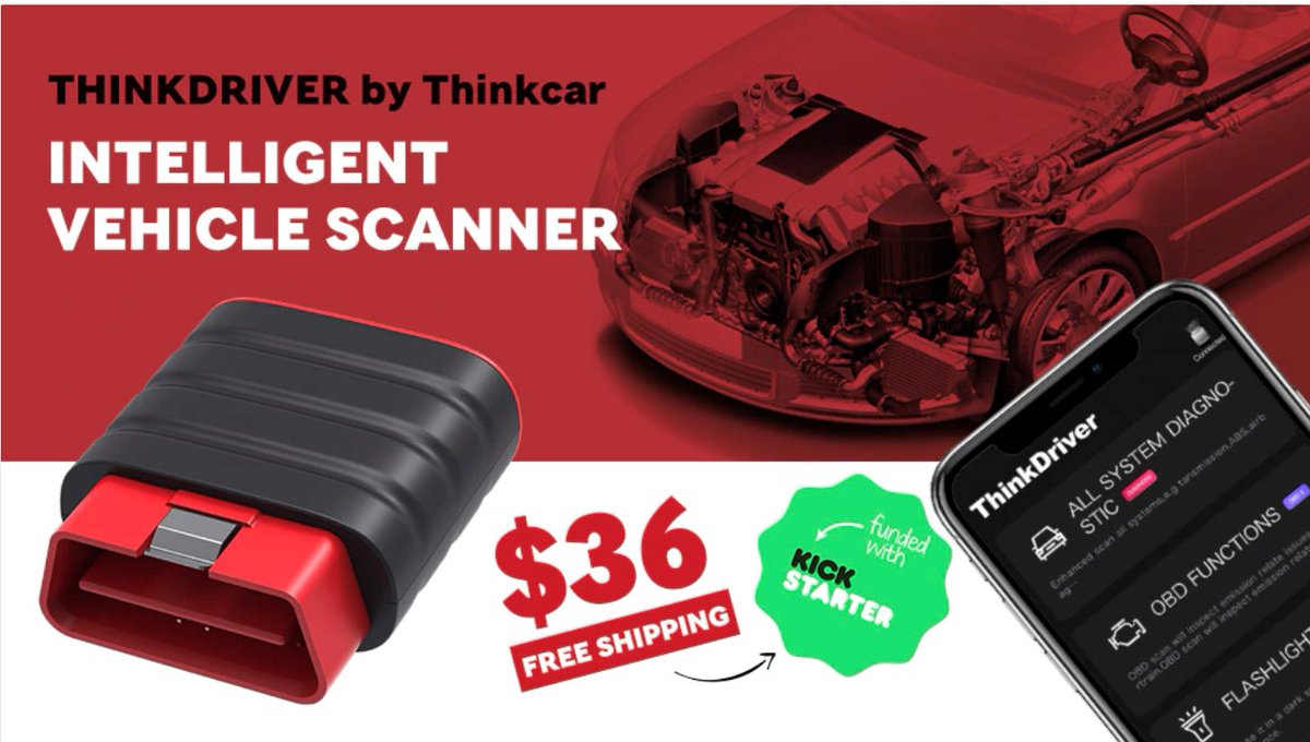 ObdThinkcar's tweet photo. THINKDRIVER Intelligent Vehicle Scanner Launched on #Kickstarter🥳
A Professional Easy-to-Use Full System Vehicle Scanner for Everyone🎉
Don't miss it! Get your THINKDRIVER Now 🔜https://t.co/yN3eyVSwG8
#obd2 #thinkdriver #cars #carrepair #fullsystem https://t.co/Z5t0KKWEFz