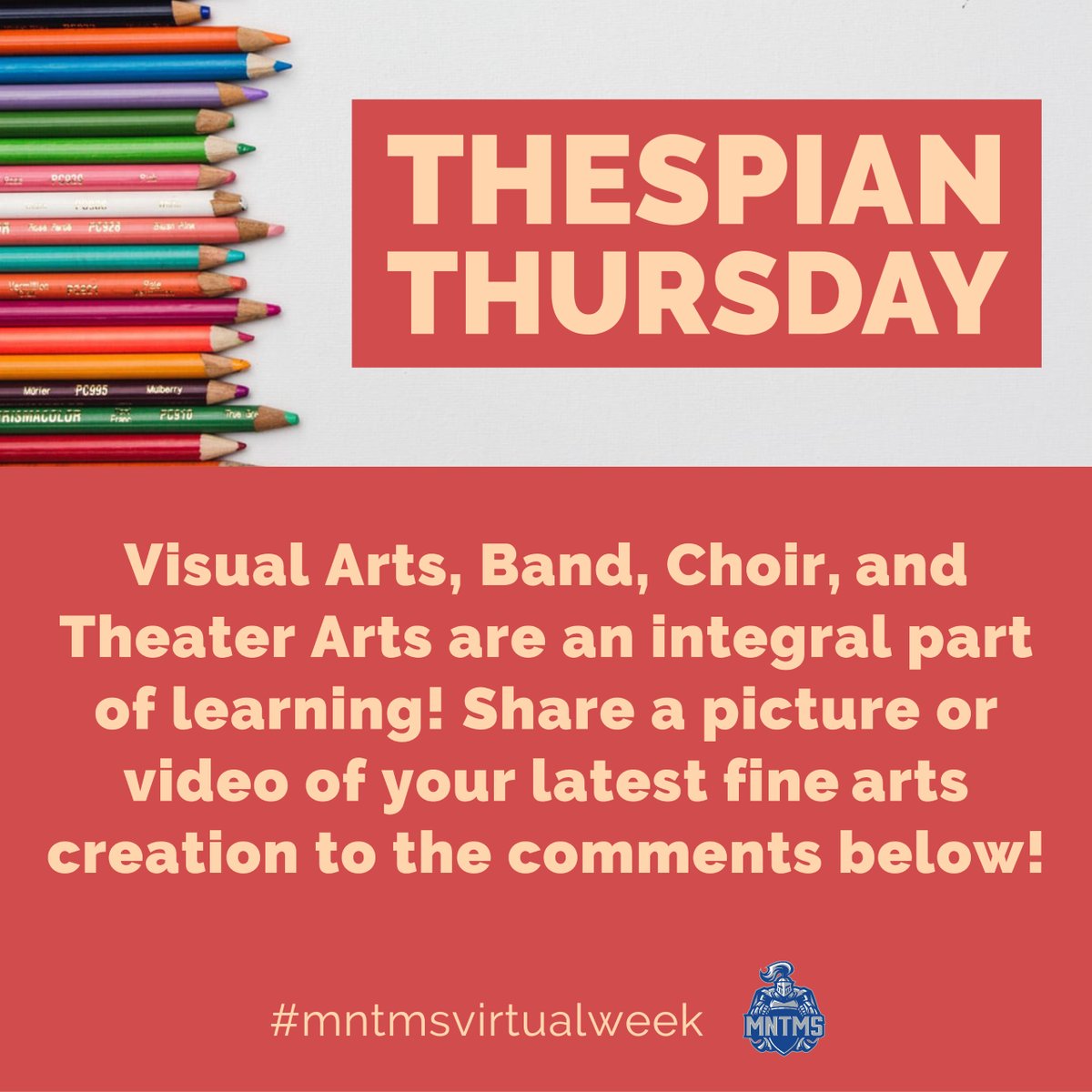 newtechmiddle's tweet photo. Day Four: Take a picture or video of your latest fine arts creation and share.........Let's Go!!

#MNTMSVirtualWeek #ThespianThursday #GladiatorStrong @ManorISD @Trueheart_Art @Manor_FA @ntmsmiller @BandGladiator https://t.co/XEKEnOmZ4d