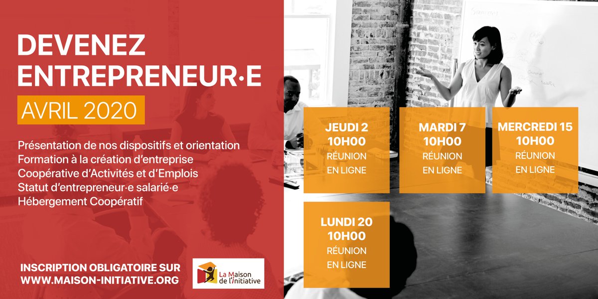 Envie de créer votre #entreprise de manière sécurisée ? 

✅Rémunération régulière
✅Protection #sociale
✅Droit au #chômage
✅Comptabilité &amp; administratif externalisés
✅Réseau de pros

Inscrivez vous à une de nos réunion d'information à distance ➡️ maison-initiative.org/notre-cooperat…
#CAE