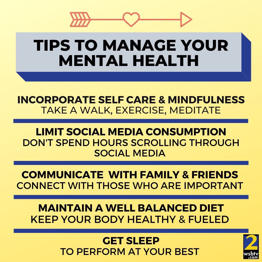 Your physical health is important, but so is your mental health. Here are some tips to help you manage: 2wsb.tv/3ddpvbM