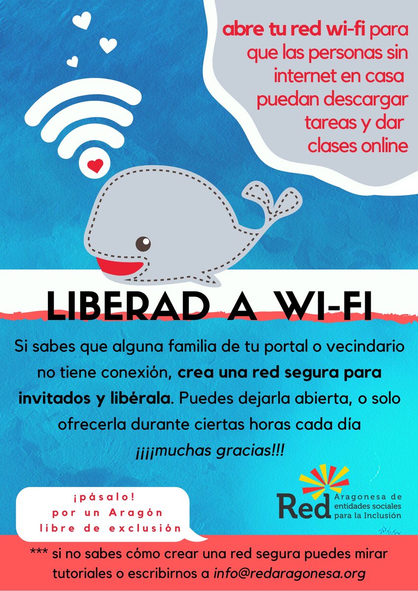 Jaime Gómez-Obregón (@jaimeobregon) on Twitter photo Una buena iniciativa desde <a href="/AragonAbierto/">Aragón Gobierno Abierto</a>: comparte tu conexión WiFi con los vecinos confinados que lo necesiten, para hacerles más llevaderos estos días domésticos. ¿Lo replicamos en #Cantabria? Una buena iniciativa desde <a href="/AragonAbierto/">Aragón Gobierno Abierto</a>: comparte tu conexión WiFi con los vecinos confinados que lo necesiten, para hacerles más llevaderos estos días domésticos. ¿Lo replicamos en #Cantabria?