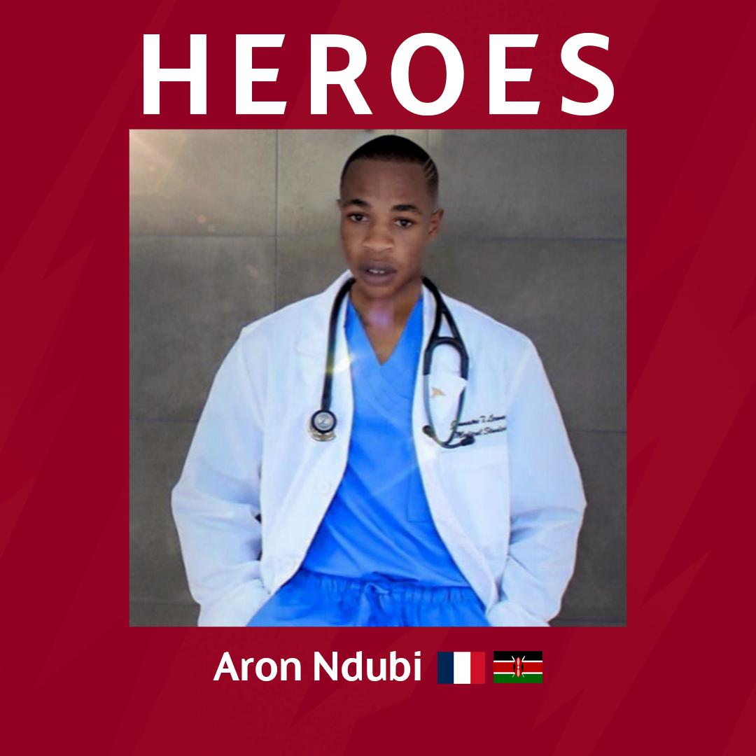 ASRomaEN's tweet photo. As part of our series on selfless medics, we’re proud to feature 23-year-old French-Kenyan Aron Ndubi, who is treating #COVID19 patients in Bergamo, Italy. A doctor told us: “His motivation is, Europe has given him much and it was time for him to give back to Europe.” Hero 💪 https://t.co/sufRxi7gpw
