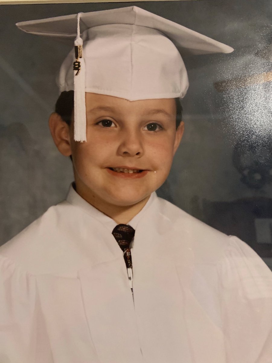 greymangum's tweet photo. ⁦@SpartanTweets⁩ Mr. Mangum’s kindergarten graduation. #ThrowbackThursday https://t.co/yFnA4vYYj0
