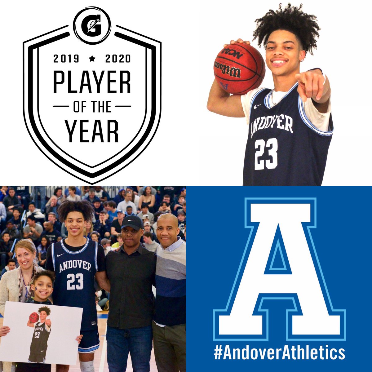 Dallion Johnson @paboysbball ‘20 named the 2019-20 Gatorade Player of the Year for Massachusetts! 🏀🏆
The <a href="/PennStateMBB/">Penn State Men’s Basketball</a> bound senior also named <a href="/NEPSAC/">NEPSAC ®</a> Class A Co-Player of the Year. Johnson is all-time leading scorer at <a href="/phillipsacademy/">Phillips Academy</a>.
<a href="/Gatorade/">Gatorade</a> #GatoradePoY
#AndoverAthletics