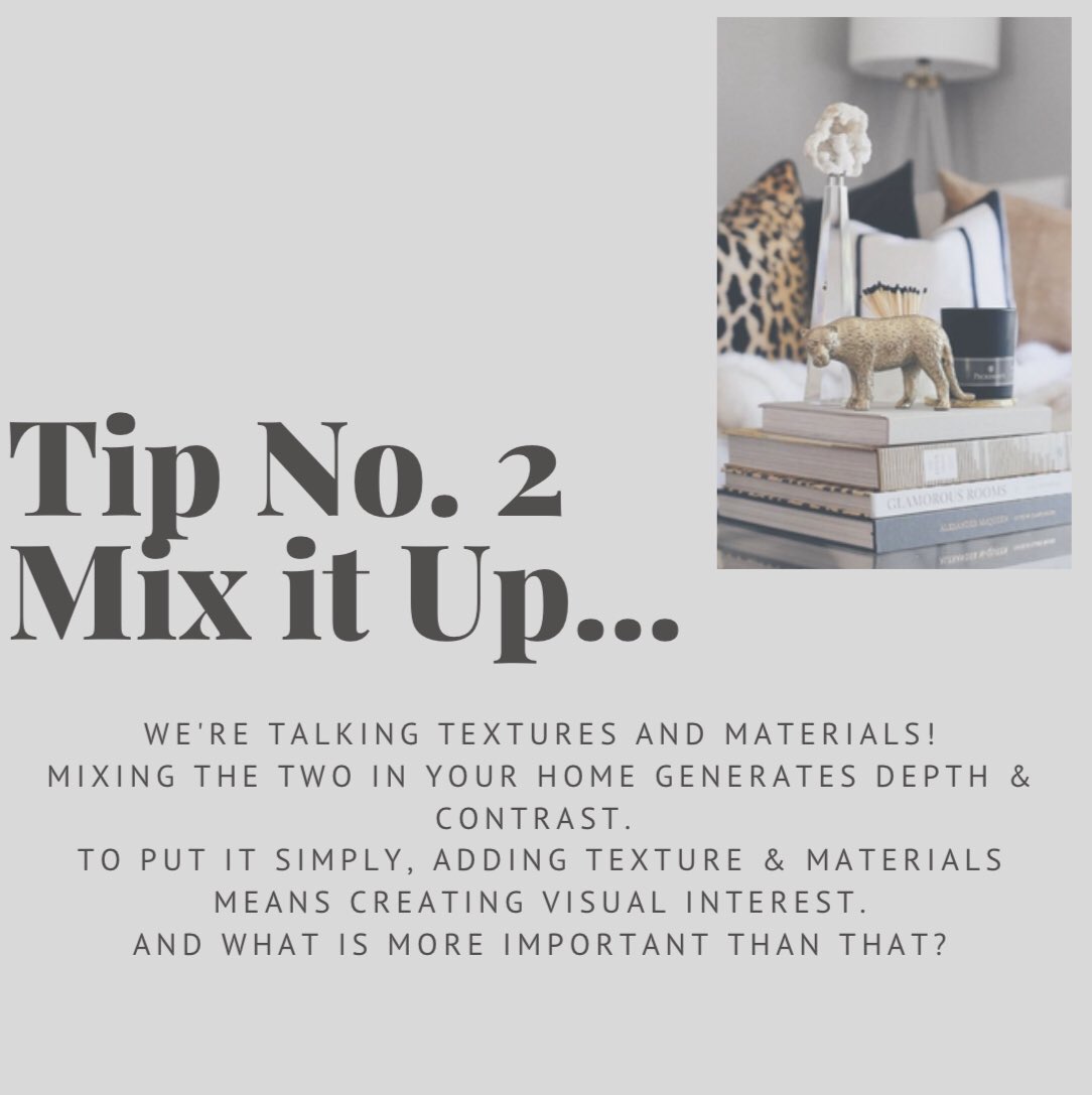 Tip No. 2 - Mix it Up...
