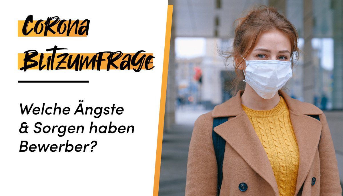 Die Auswirkungen des Corona-Virus sind spürbar. Die deutsche Wirtschaft wird mit erheblichen Folgen kämpfen müssen. Doch wie stehen eigentlich Bewerber zu der gesamten Situation? Wir haben nachgefragt –  in einer Blitzumfrage! 🙌#bewerbung #umfrage #corona bit.ly/2JkM68A