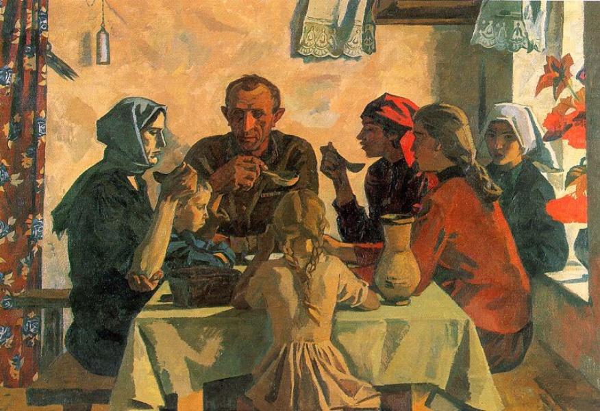 SosyalistKultur's tweet image. Sovyet ressam Viktor İvanov'un "Aile" (1964-65) adını taşıyan tablosu. #sosyalistgerçekçilik #sovyetsanatı #sovietart