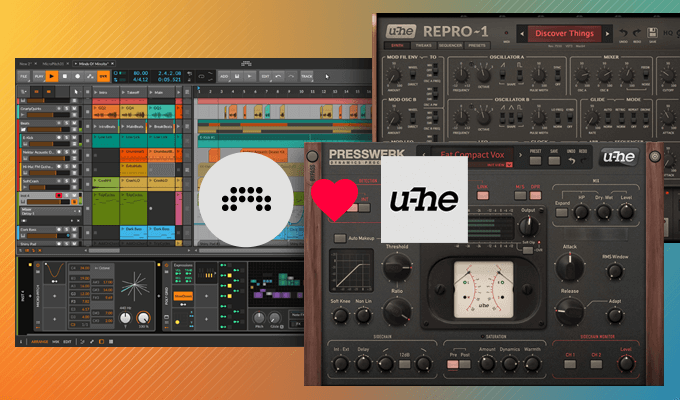 Bitwig's tweet photo. Six years ago today we launched Bitwig Studio 1.0, and for the occasion we team up with U-HE to offer you a special deal: Buy Bitwig Studio, get a plug-in. https://t.co/cyRA0VfRyJ https://t.co/89AbaCGqrn