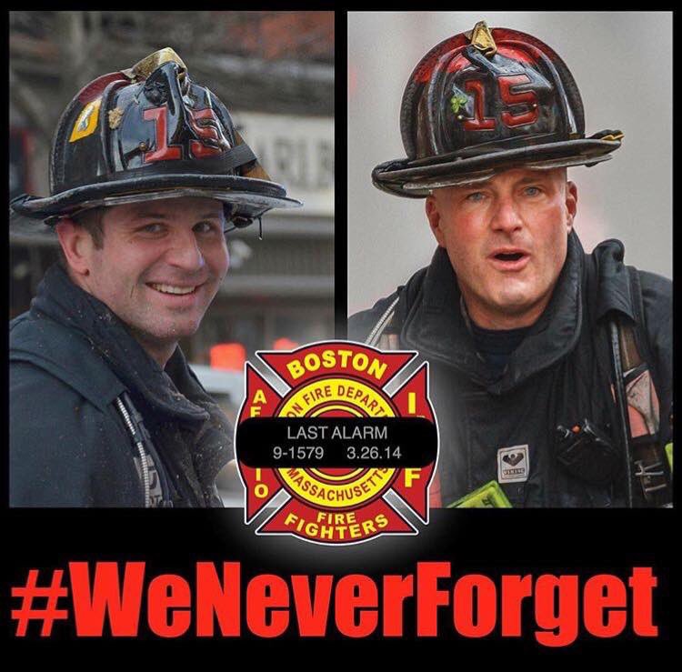 KBow5's tweet image. 2014 @BostonFire Remembering #LTWalsh &amp;amp; #FFKennedy #LODDs #NeverForget