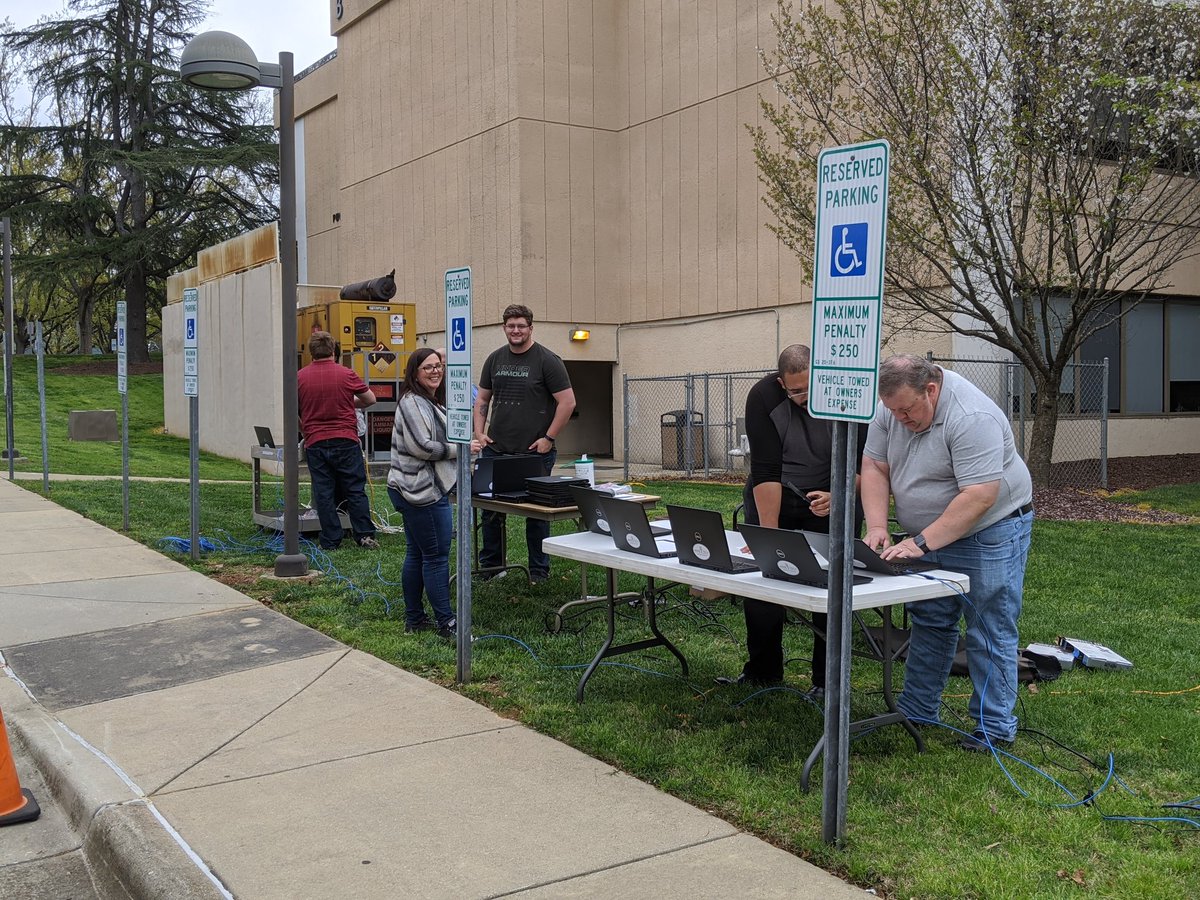 rschwiebert's tweet photo. Our @waketechITS department is open for business with a drive through laptop service to get everyone working at home during the #COVID shift to online. The innovation and dedication of our ITS staff @waketechcc is #awesome! Proud of this team. #reachandrally https://t.co/VnOduTx26a