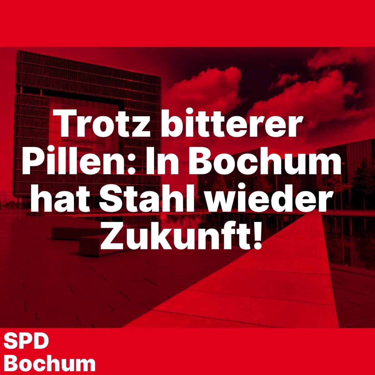 Wichtiges Thema für BochumerInnen: Die Entwicklungen der ThyssenKrupp-Standorte in Bochum. Der Abbau von 800 Stellen und die Schließung eines Standorts bis 2026 sind bitter! Der zugesagte Aufbau des „Kompetenzzentrums E-Mobilität“ in unserer Stadt umso erfreulicher!
