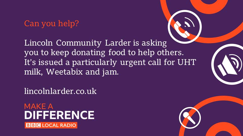 Can you help? Food banks in Lincolnshire need a bit of extra help at the moment.
