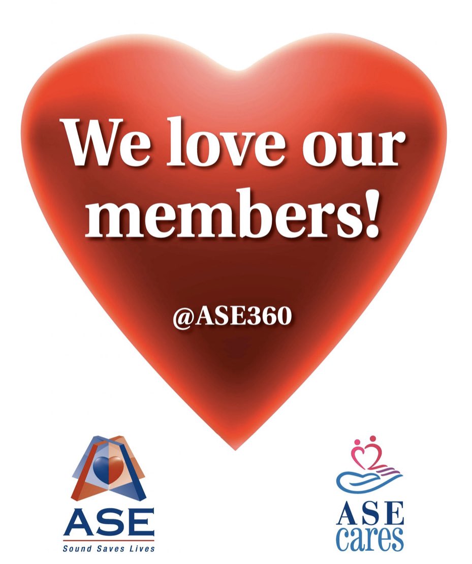 Sending love ❤️❤️❤️to all @ASE360 members and everyone 🌎#ASEcares #staysafe #HeartofASE #ASEMemberDay