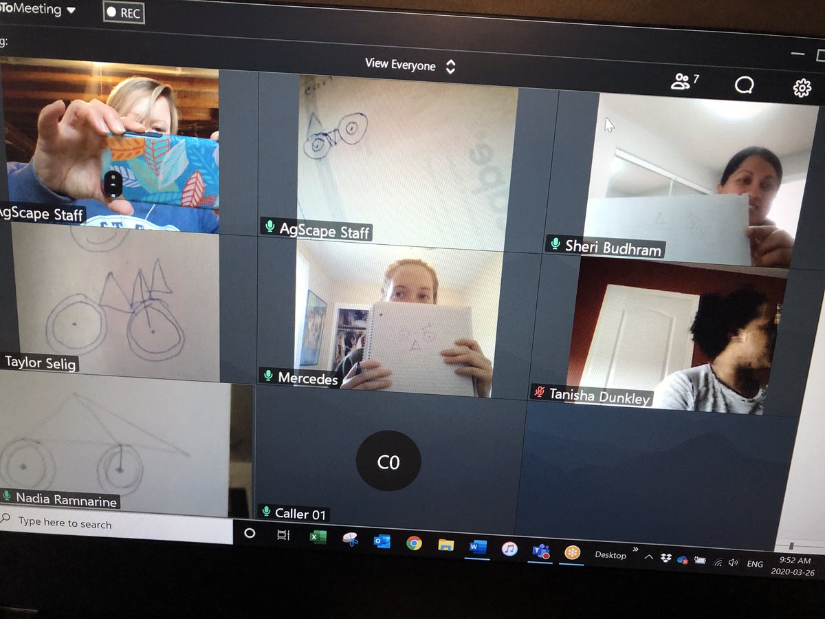 glennask's tweet photo. Fun time this morning with the @AgScapeON team talking about how we can effectively communicate virtually. Kicked it off with the fun “can you hear me” drawing game to demonstrate how the same communications can be interpreted differently. #itsabike https://t.co/rGh5h17M3R