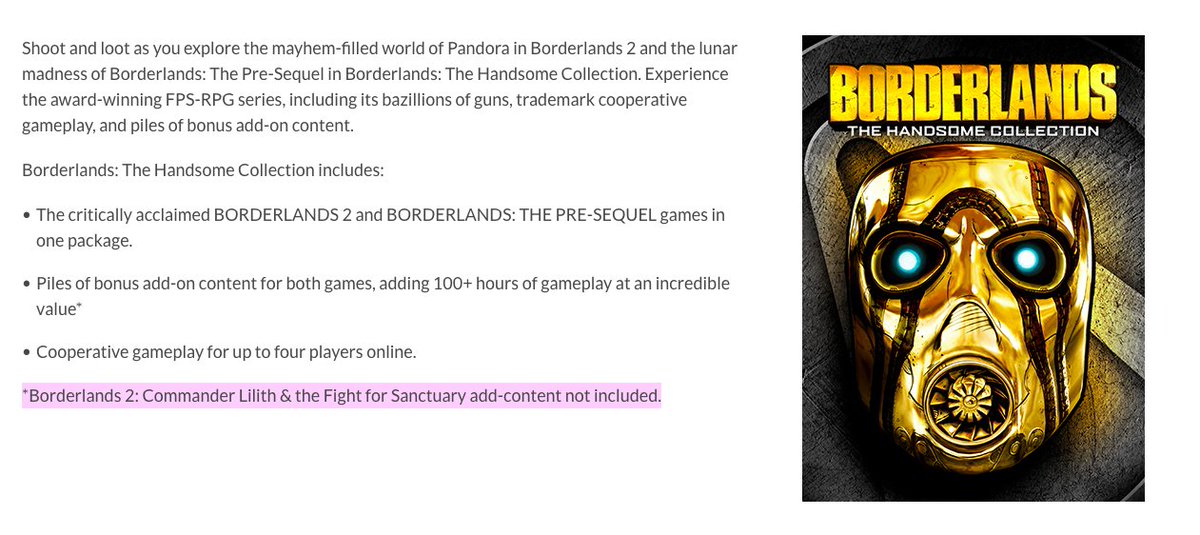 borderlands 2 goty includes borderlands 2 goty includes