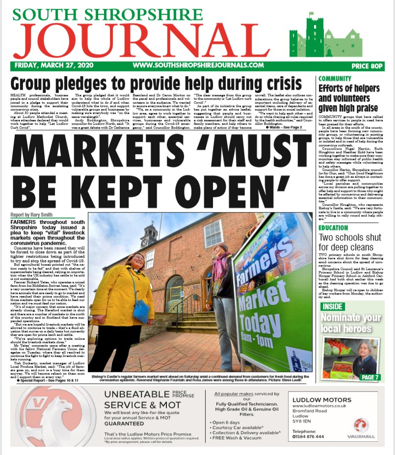 Peter Kitchen (@peterkitchen83) on Twitter photo Delighted to say this week's <a href="/MidWalesJournal/">Mid Wales Journal</a> and <a href="/SouthShropJourn/">South Shrops Journal</a> are out. They are packed with community news in a week when society has been turned upside down. So proud of all the efforts made by all involved to get these papers out #buyapaper Delighted to say this week's <a href="/MidWalesJournal/">Mid Wales Journal</a> and <a href="/SouthShropJourn/">South Shrops Journal</a> are out. They are packed with community news in a week when society has been turned upside down. So proud of all the efforts made by all involved to get these papers out #buyapaper