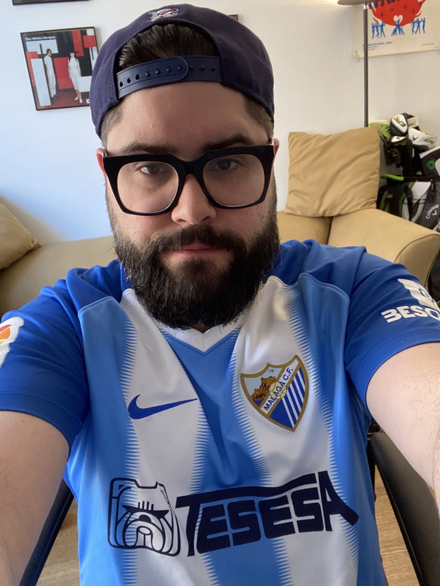 All I wear these days is soccer jerseys. Think I’m going to start a thread with each day’s kit. Up today: Malaga CF home kit 2018/19