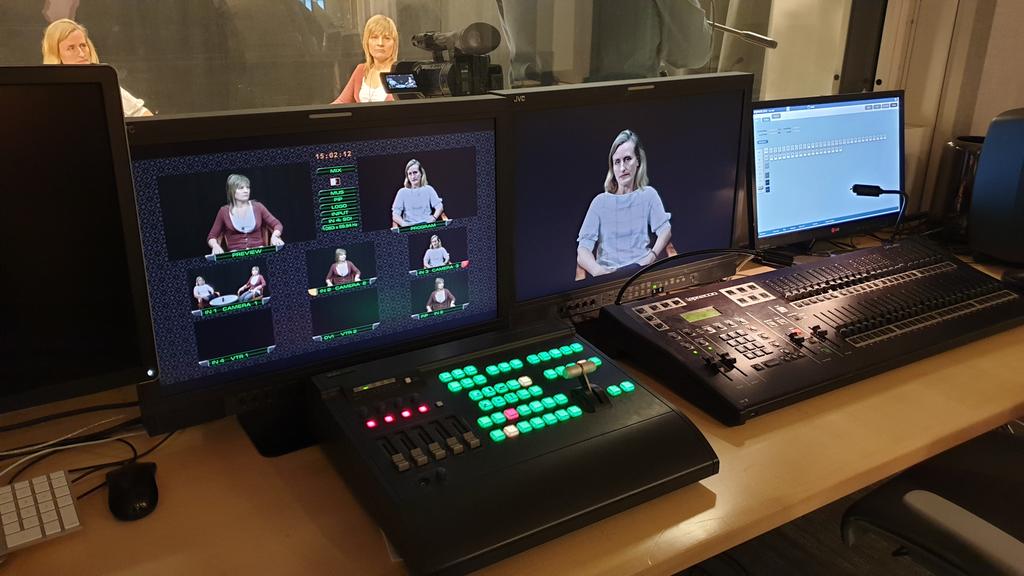pirzan_turel's tweet photo. @NUjournos Throwback to being behind the live editing board at Snell during the fundraiser video stream. #NUVideoNews 🎛️ https://t.co/mBqGZheOI1