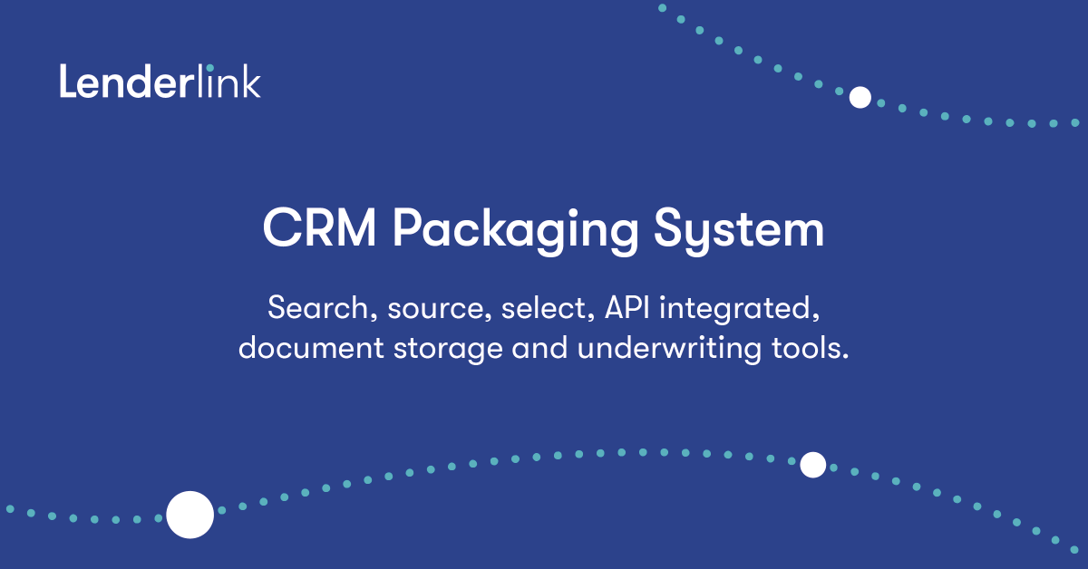 Lenderlink CRM is the most affordable feature-packed system available for specialist mortgage packagers.

You can search, source, select, API, underwrite, package and store documents all in one place.

Find out more: lenderlink.co.uk/crm