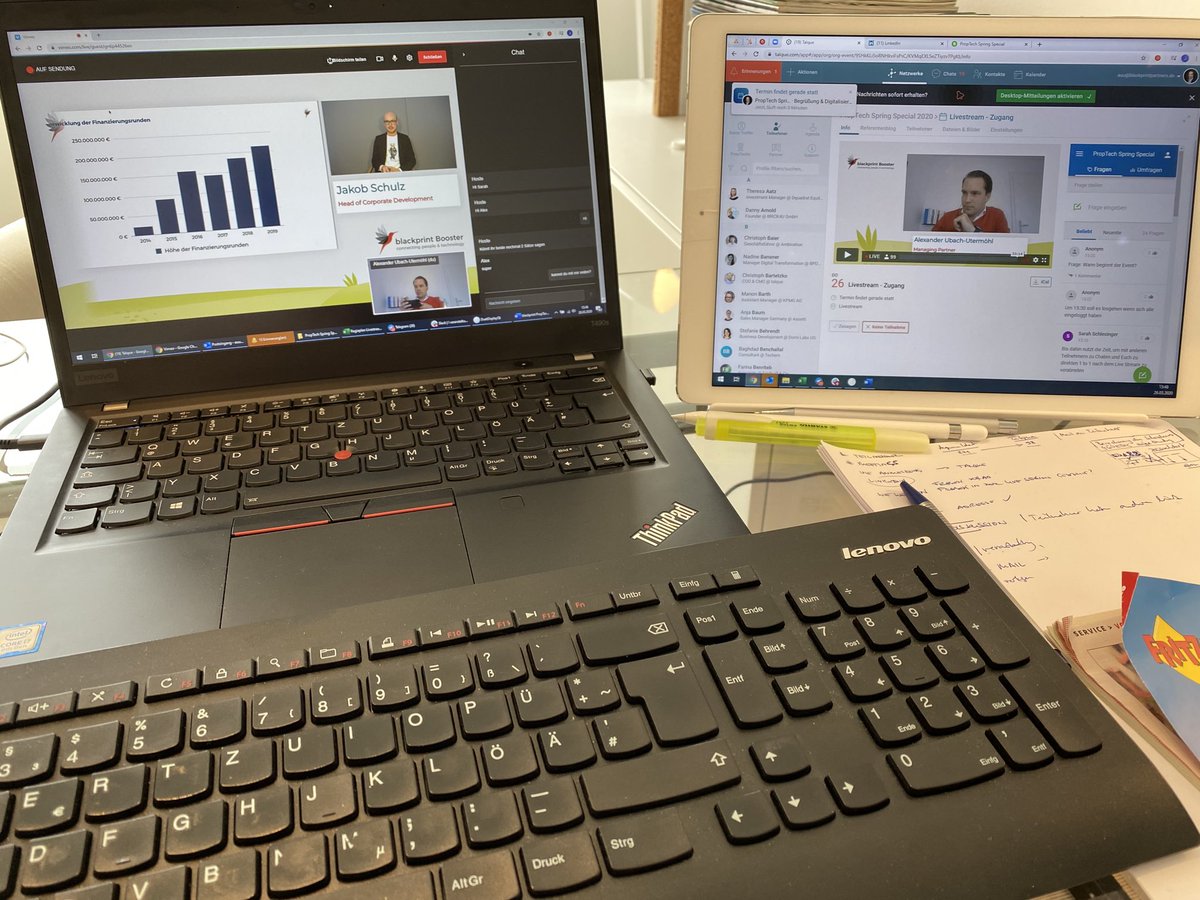 Das erste digitalen PropTech Special läuft. Der erste technische Hick up ist überwunden. Jetzt läuft es fehlerfrei - hoffentlich ;-) ⁦@PropTechBooster⁩ #proptech