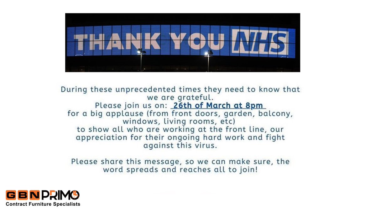 Please share this to show your support to our NHS and all the carers #clapforourcarers