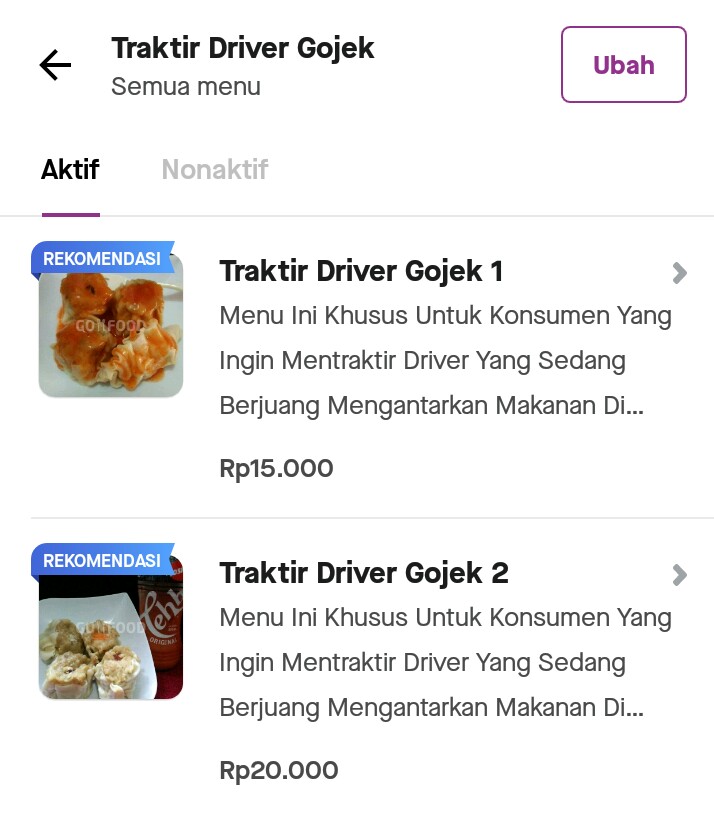 SuparmanJiwa's tweet photo. Menu Ini Khusus Untuk Konsumen Yang Ingin Mentraktir Driver Yang Sedang Berjuang Mengantarkan Makanan Di Tengah Pandemi Virus Corona. #TraktirDriver
@zeeya_amir 
@fahiraidris 
@FiersaBesari https://t.co/JpHsQbDONR