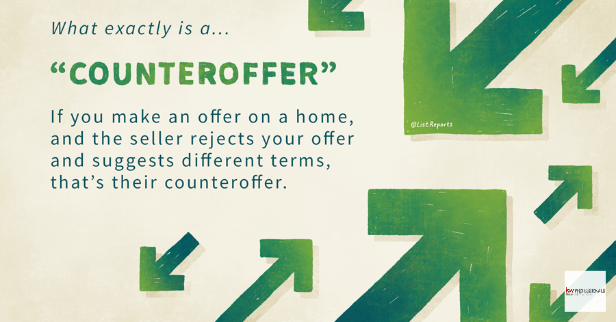 MSaloneKW's tweet photo. If you make an offer on a home, and the seller rejects your offer and suggests different terms, that’s their counteroffer. #themoreyouknow #thehelpfulagent #houseexpert #realestateagent #realestate #listreports #smart #househunting https://t.co/tJpHwHhQkI