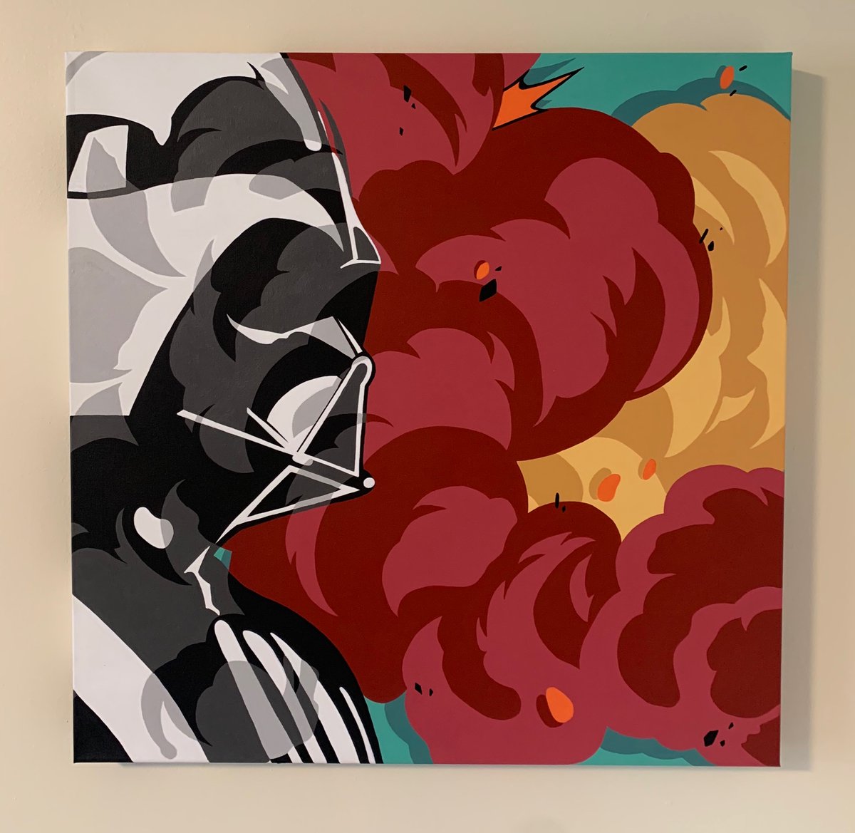 noverNYC's tweet photo. 24x24 Canvas 

 #novernyc #nover #newyork #aobcity #BT #graffiti #art #canvas #artforsale #starwars #DarthVader #Explosion #abstract https://t.co/mBaZ4jT58G