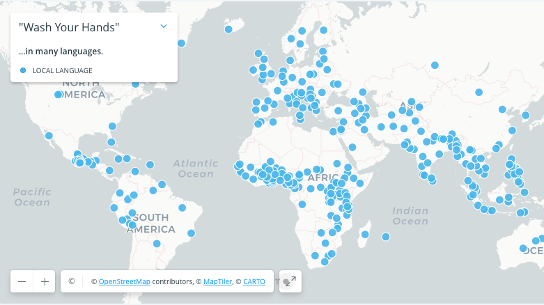 SILglobal's tweet photo. We just passed 400 translations of #WashYourHands! Have you contributed yet? 

https://t.co/4PWaxmmOrK

#covid19 #coronavirus #pandemic #LanguageMatters https://t.co/eMDIYq8Dkq