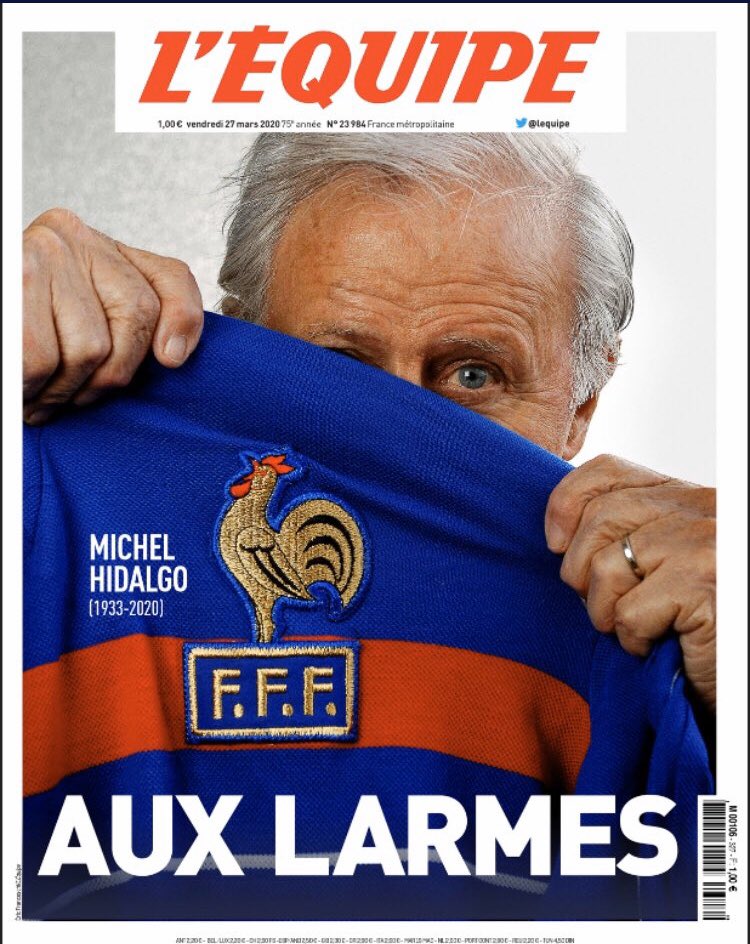 carolinangelini's tweet image. La Une qu’il fallait 🙏♥️🇫🇷 Merci @lequipe #michelhidalgo 😰