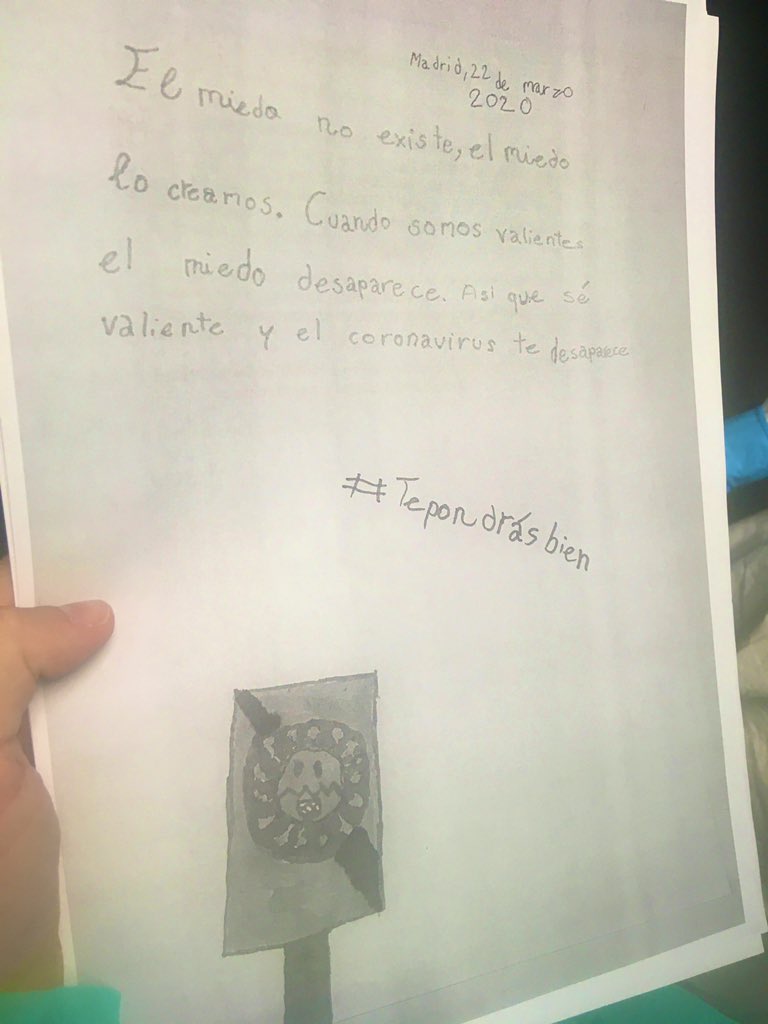 IsaArenas90's tweet photo. Porque nuestros pequeños también se acuerdan de los pacientes 🤗
#tepondrasbien #COVID2019 #YoMeQuedoEnCasa #JuntosSaldremosAdelante https://t.co/NaofNqIOgY