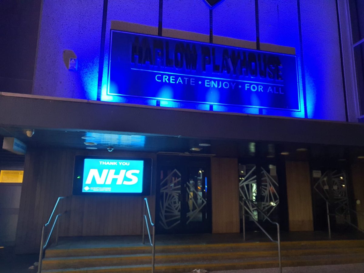 harlowplayhouse's tweet photo. To our NHS, THANK YOU from the Staff, Audience and Users of Harlow Playhouse Stay at Home - Protect the NHS - Save Lives #stayathomesavelives https://t.co/rlmraztTAB