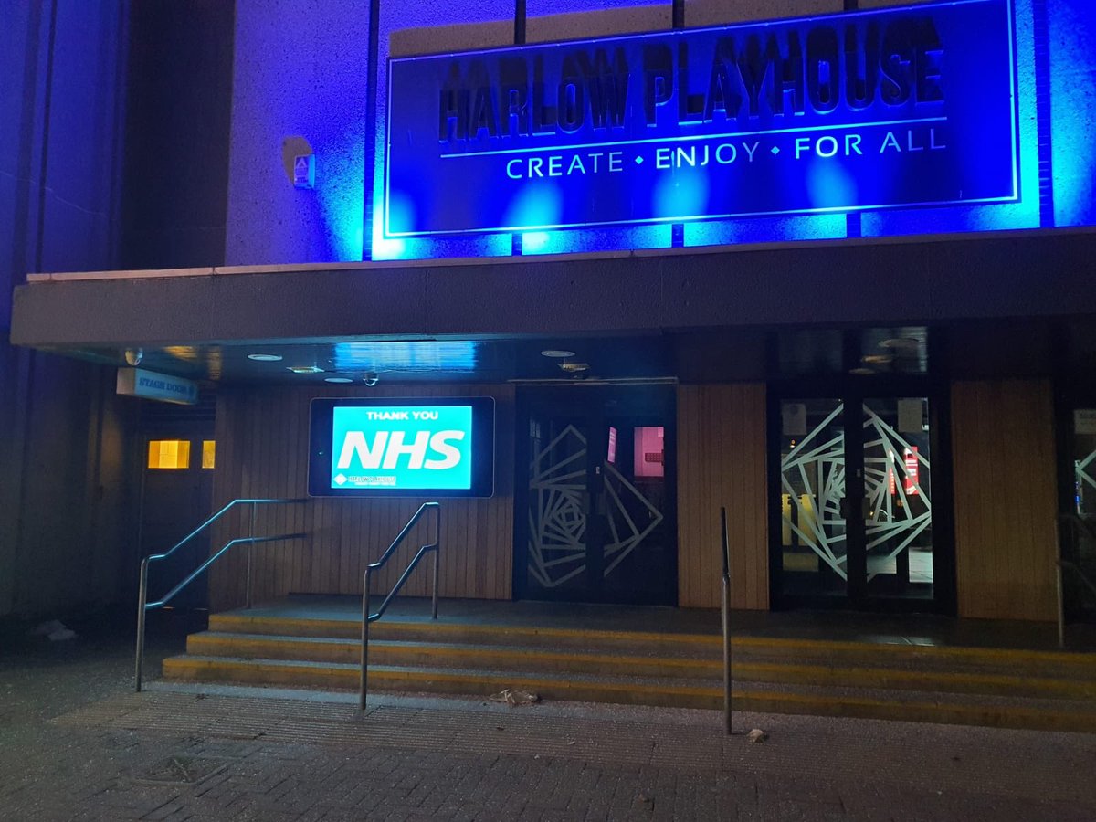 harlowplayhouse's tweet photo. To our NHS, THANK YOU from the Staff, Audience and Users of Harlow Playhouse Stay at Home - Protect the NHS - Save Lives #stayathomesavelives https://t.co/rlmraztTAB