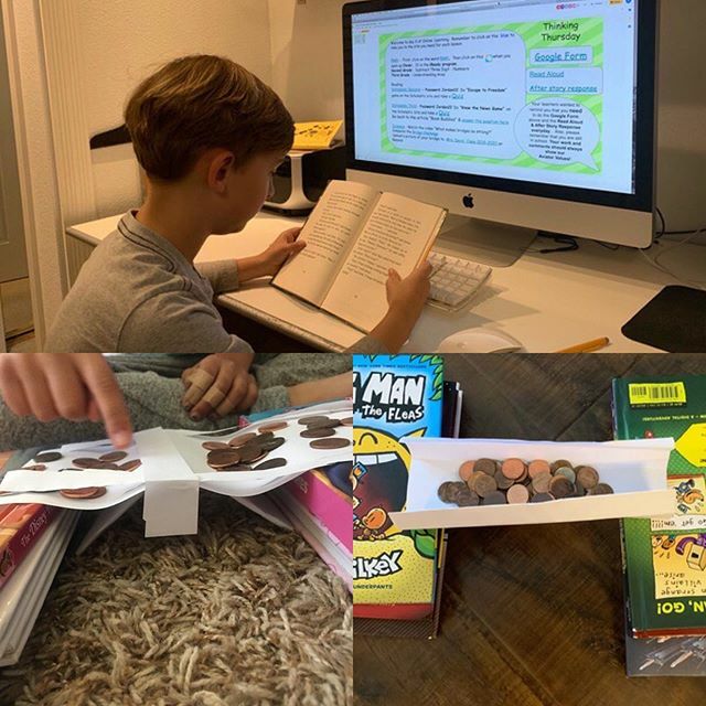GoLNESAviators's tweet photo. What does Virtual Learning look like?? Sneak a peek at a student researching how to build a bridge and then determined how many pennies it could hold before it collapsed. #persurverance  #capounified #goaviators #distancelearning https://t.co/CrjpWnk9pF https://t.co/gmPcA1l6bw