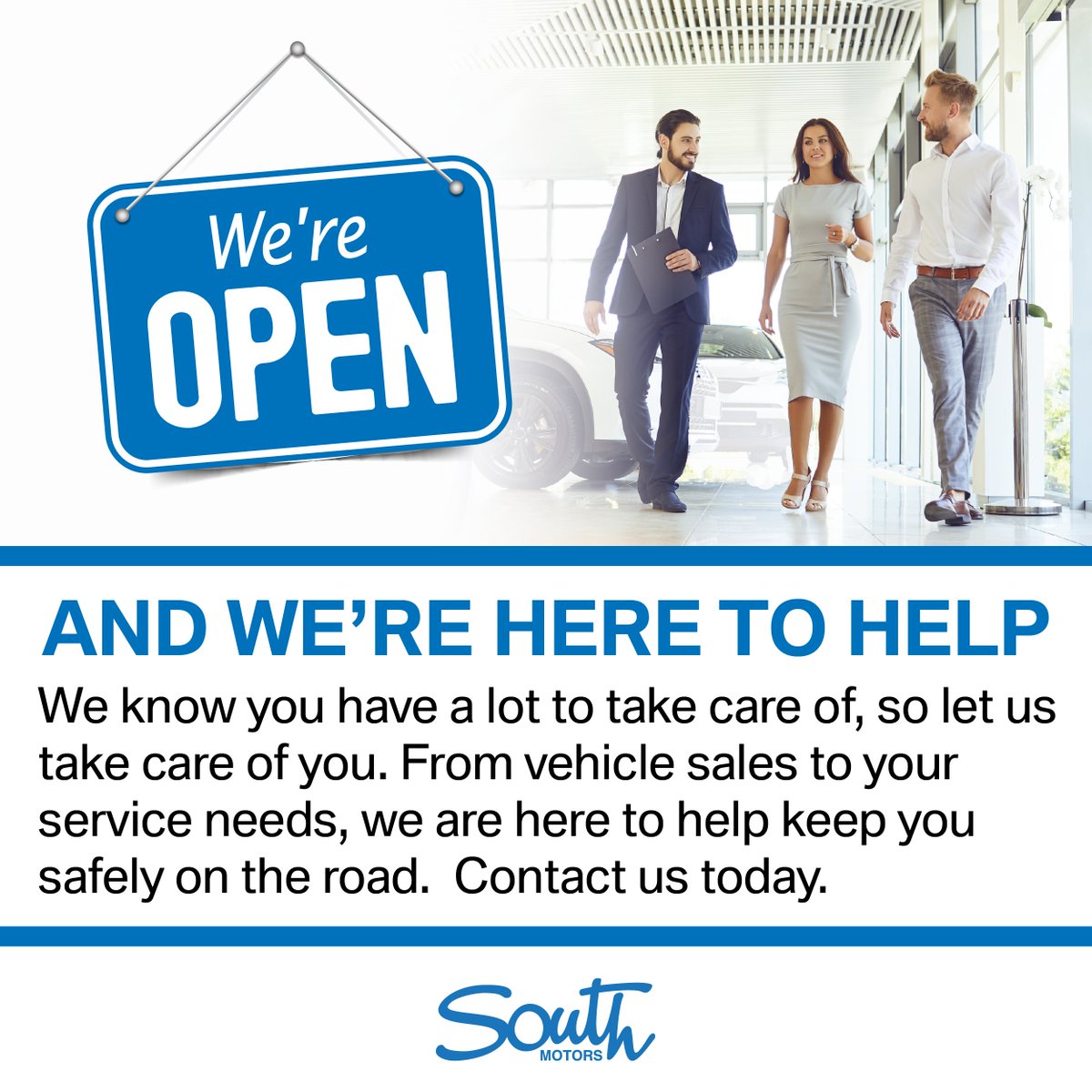 At South Motors MINI, we are keeping our doors open and our services available to ensure our community is not denied access to vital transportation. Visit SouthMINI.com for more information.